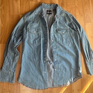 Wrangler pearl snap western shirt